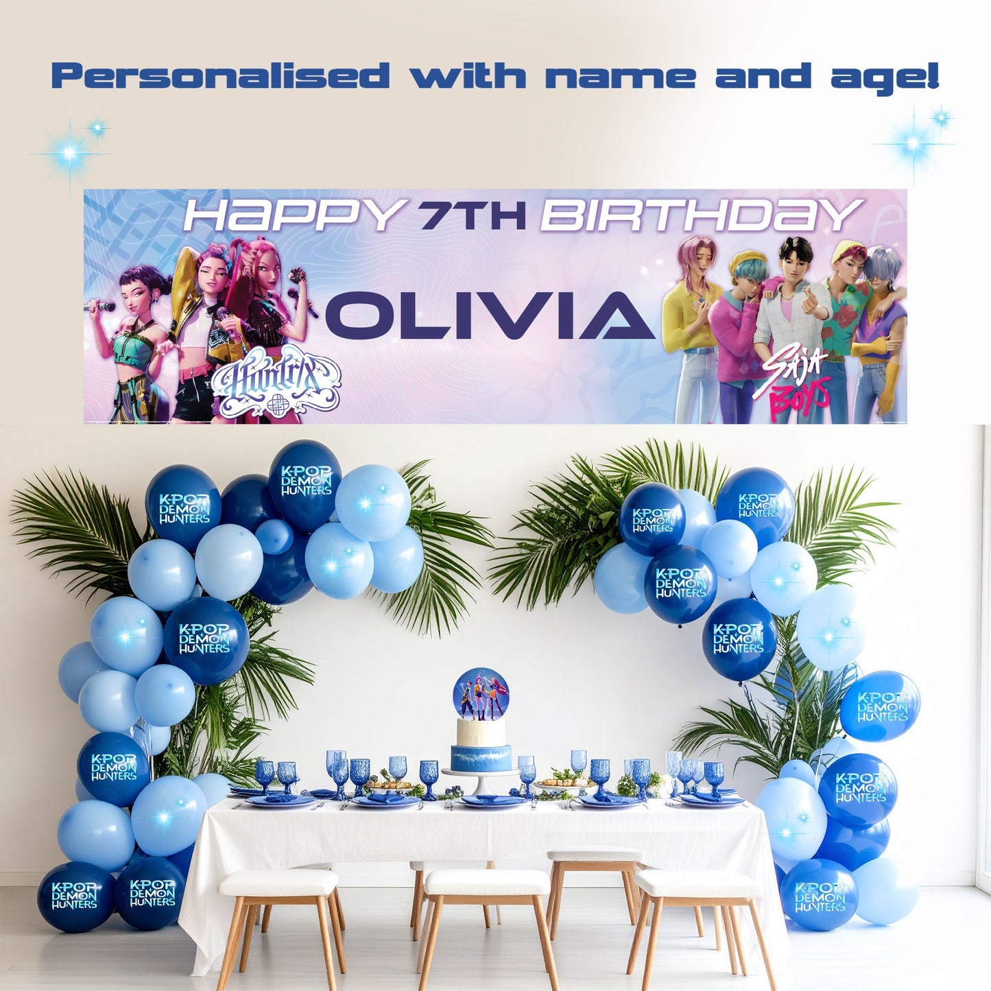K-pop Demon Hunters Birthday Banner