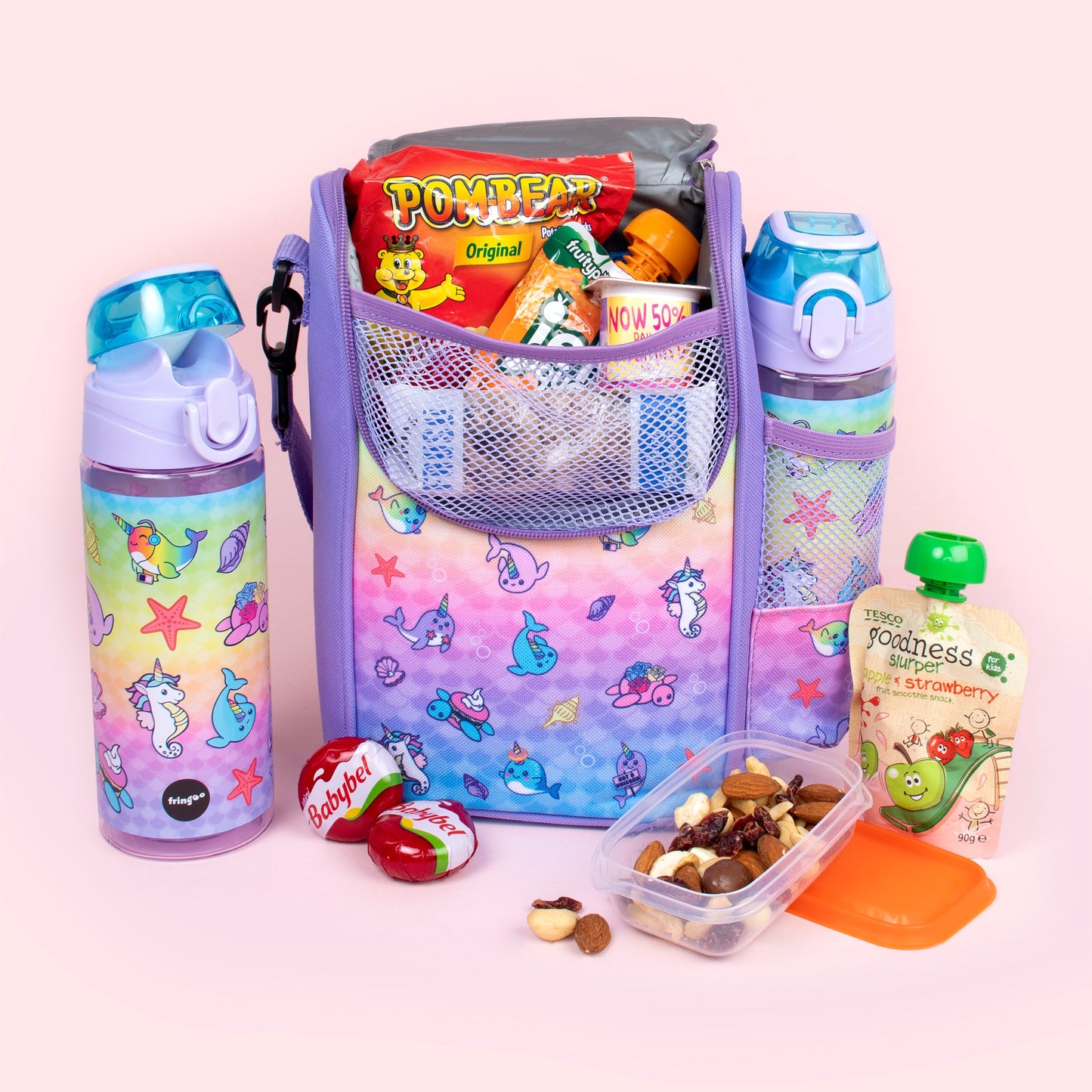 Straw Water Bottle - Narwhal & Seahorse