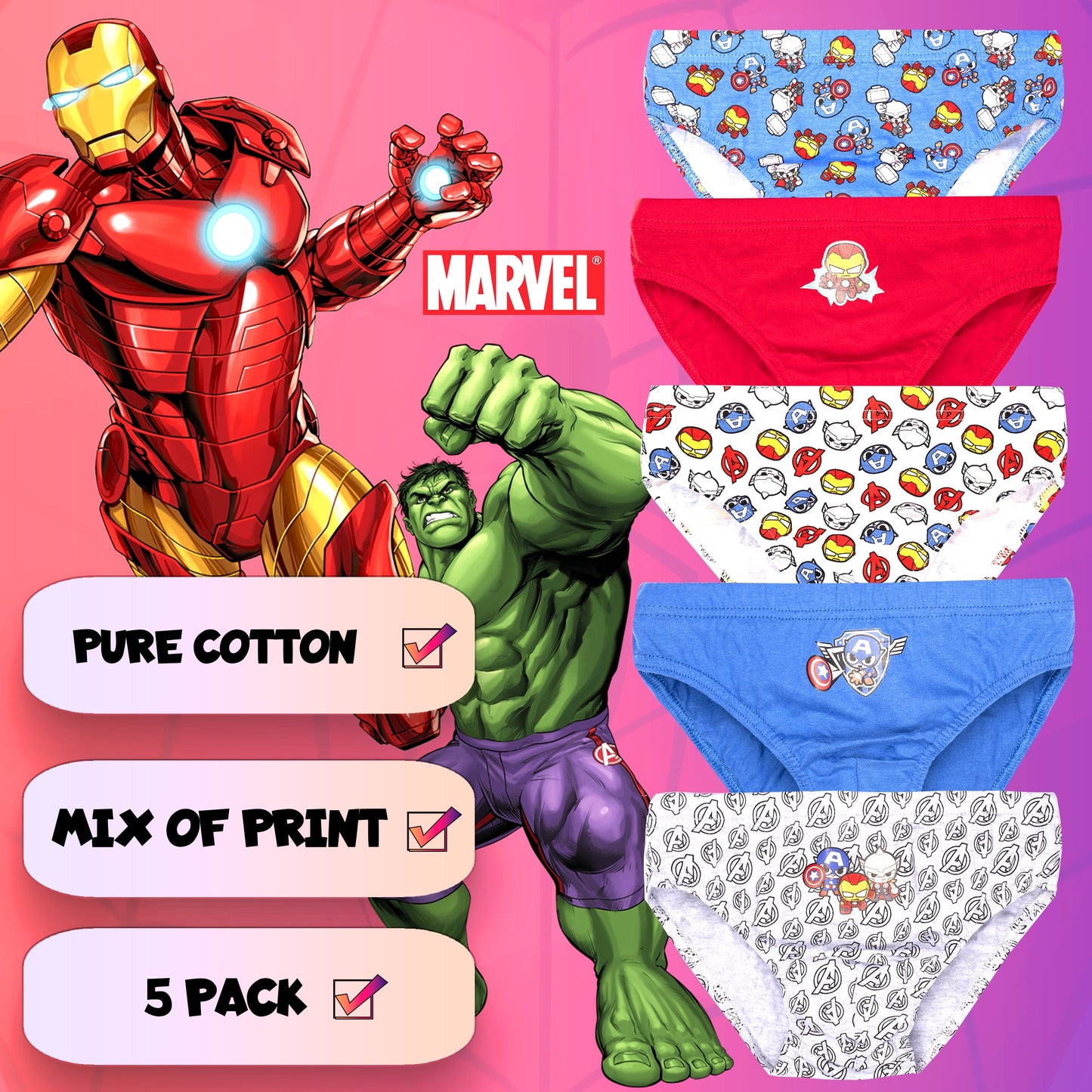 Underwear Avengers – Multicolour