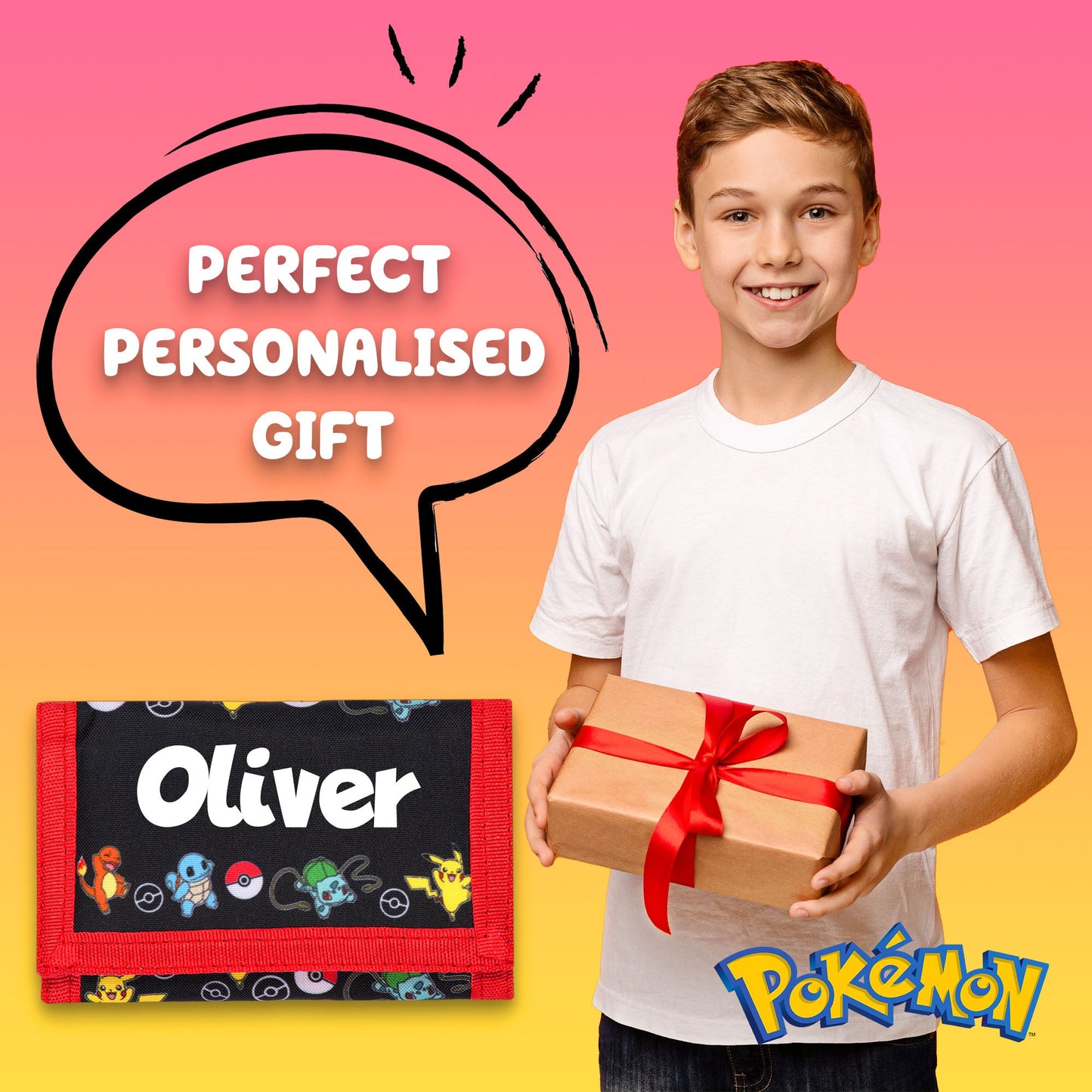 Personalized Pokémon Wallet - Red