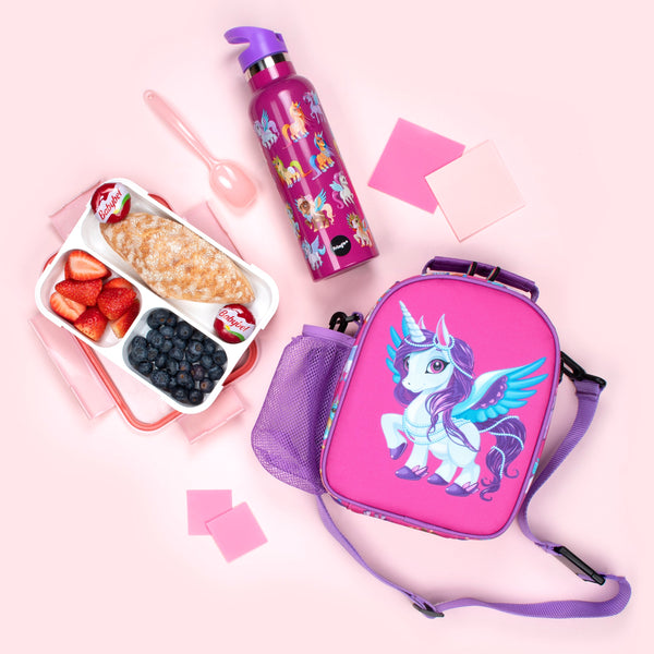 Gourde en acier inoxydable avec paille – Magic licorne