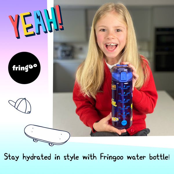 Gourde – Straw Bottle – Navy Doodle