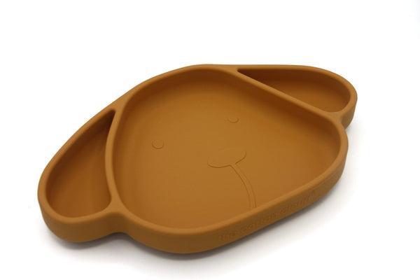 Kinderteller mit Saugfuß aus Silikon Milo Honey