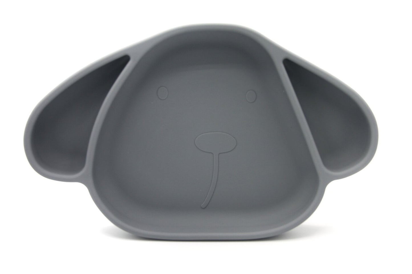Kinderteller mit Saugfuß aus Silikon Milo Storm Grey