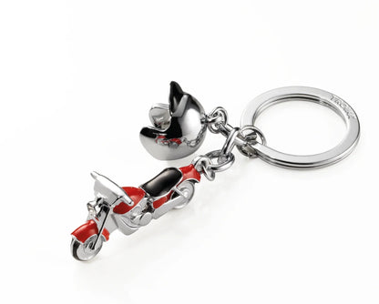 Porte clés Moto Custom Rouge