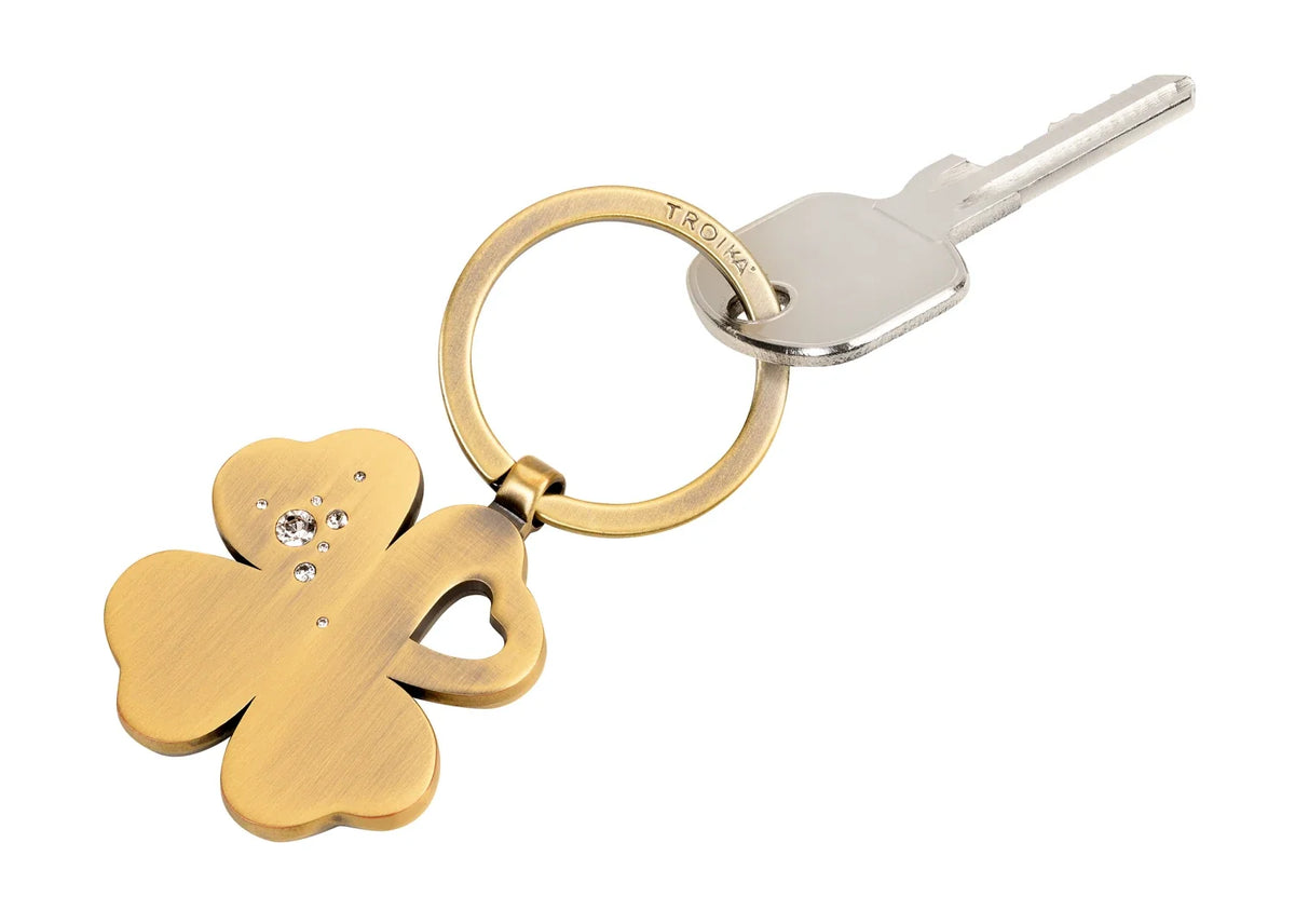 Porte-clés « GIRLS BEST FRIENDS » – Trèfle à 4 Feuilles – Bronze