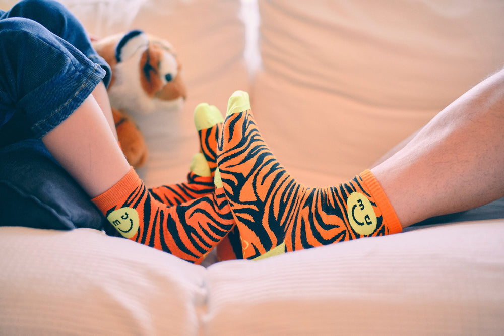 Chaussettes Tigre néon