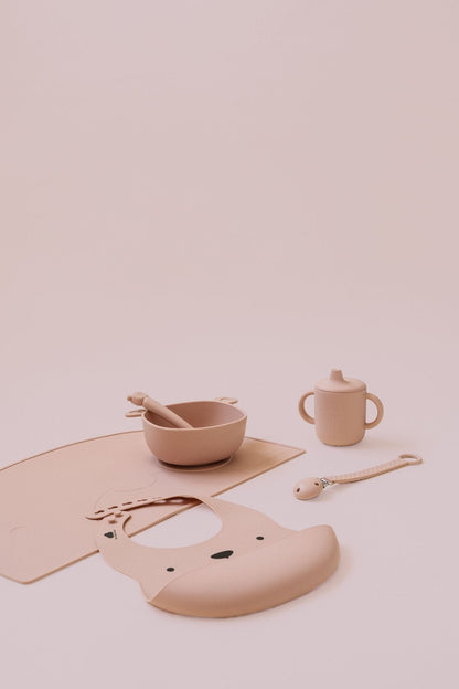 Lätzchen Lili Duo aus Silikon Plum/Blush