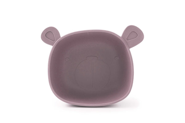 Bol à manger Lili l'Ours Silicone Prune