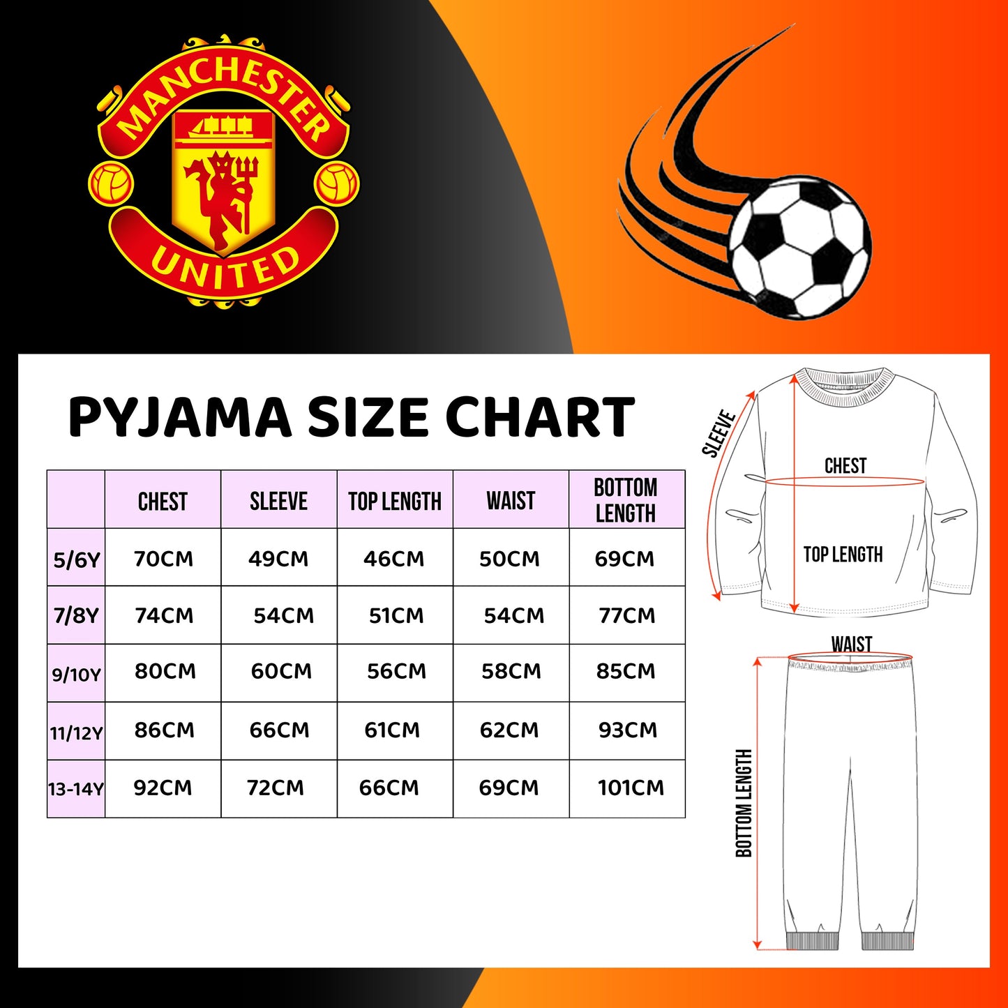Manchester United F.C Pyjamas rouge