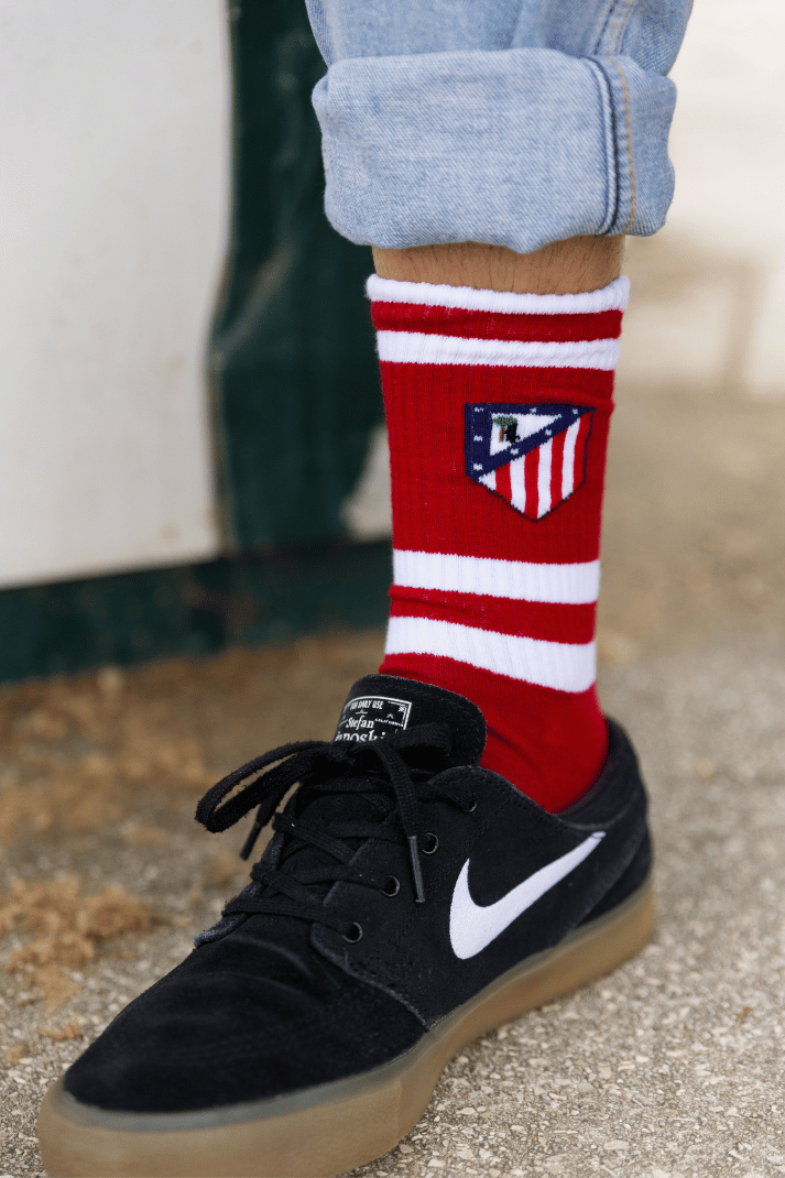Chaussettes Atlético de Madrid « Blason Rouge et Blanc »