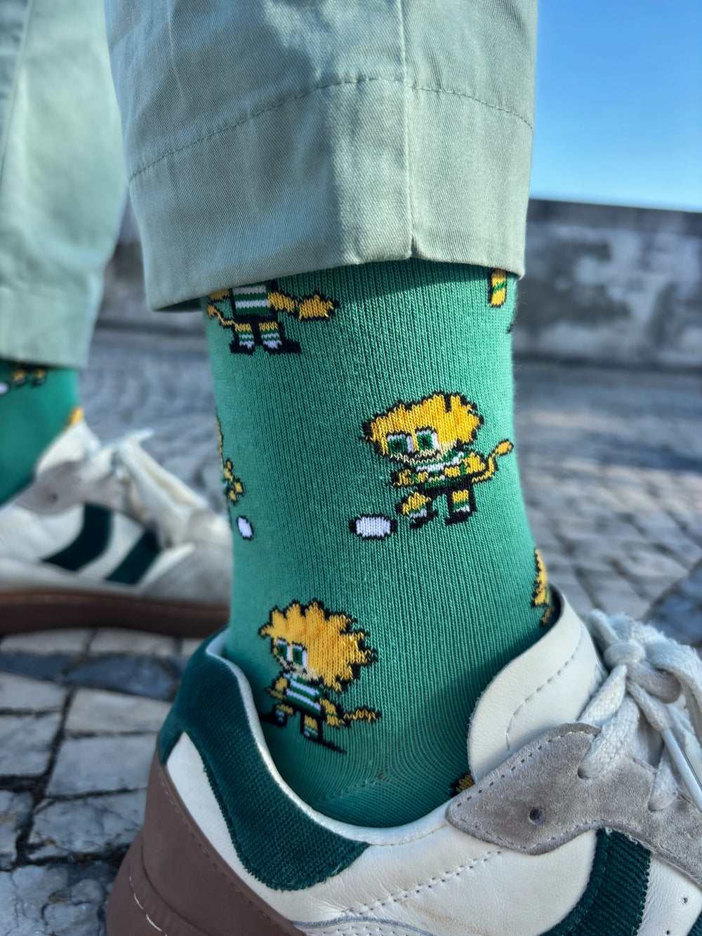 Chaussettes Enfant Sporting CP « Jubas » – Menthe