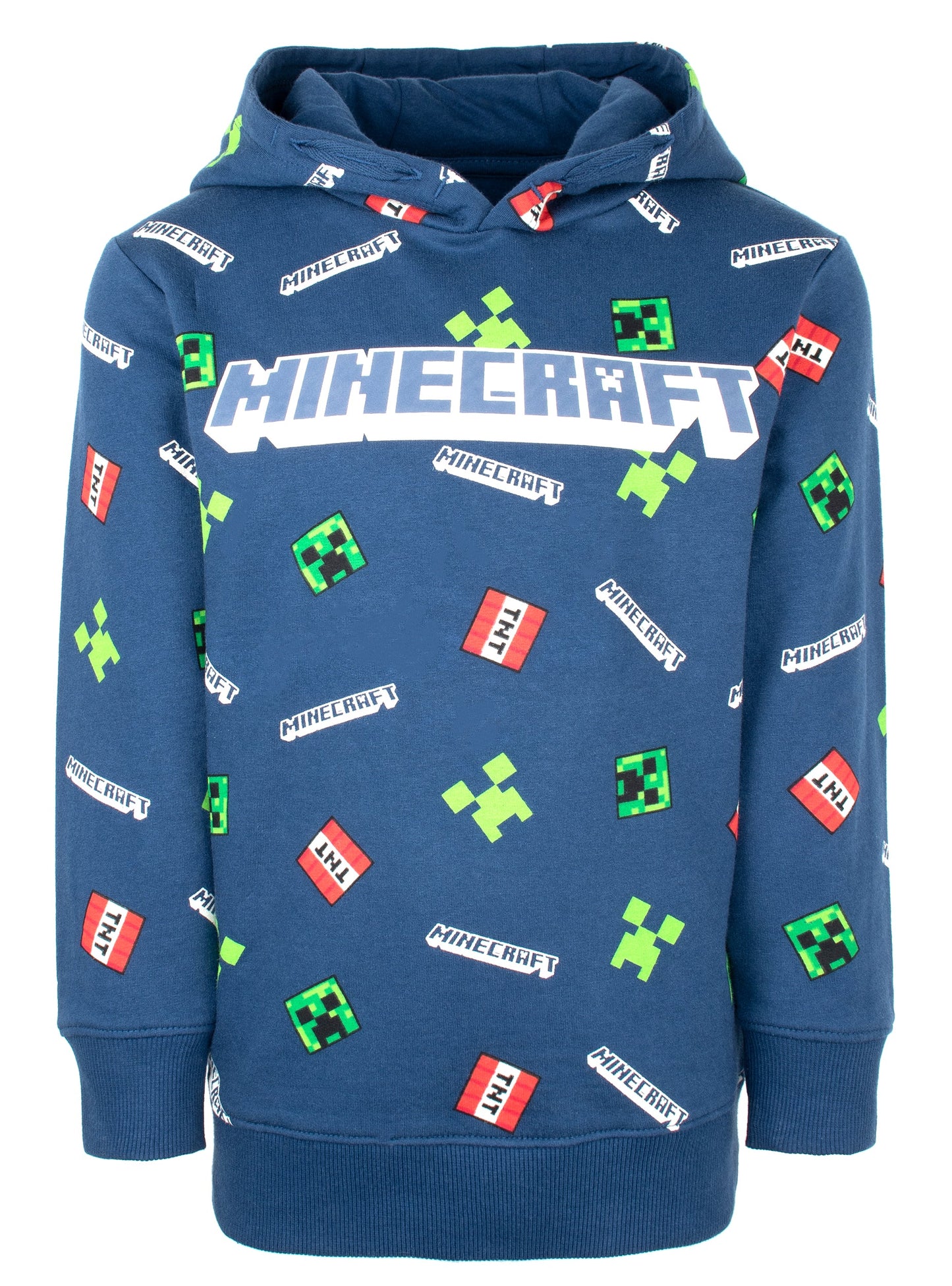 Minecraft Creeper Pattern Sweat à capuche – Navy