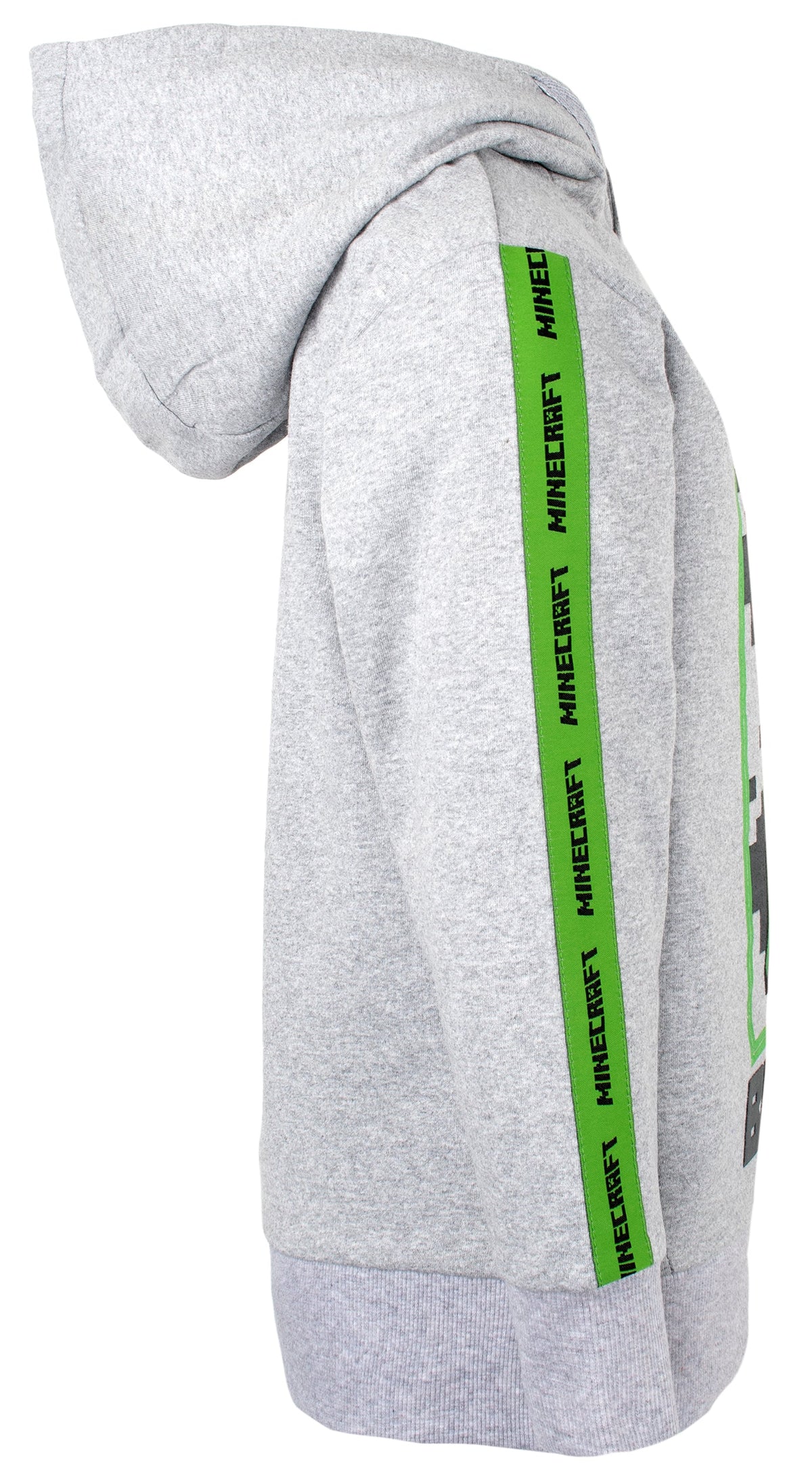 Sweat à capuche Minecraft – vert Creeper – gris