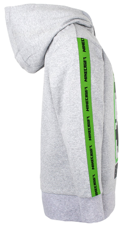 Minecraft vert Creeper Sweat à capuche – gris