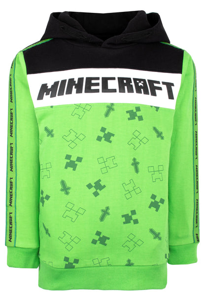 Minecraft Sweat à capuche – vert/noir