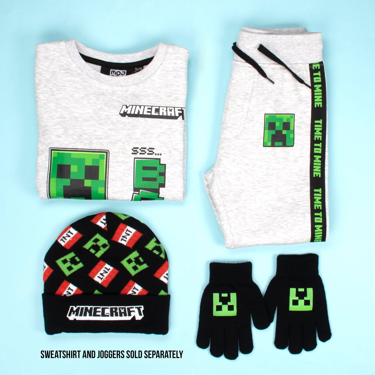 Minecraft Hat & Gloves Set