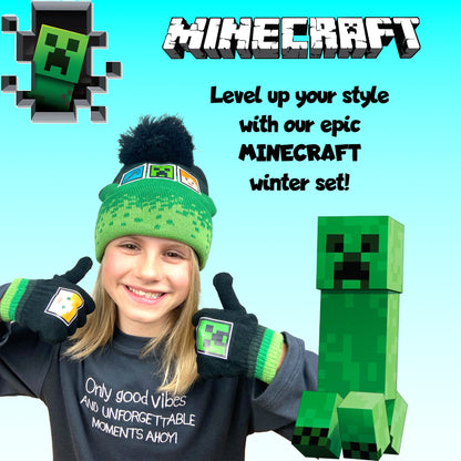 Minecraft – Children's Hat & Gloves Set
