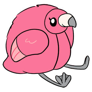 Mini Squishable Fluffy Flamant rose