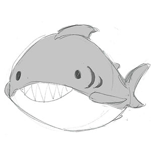 Mini Squishable Great White Shark