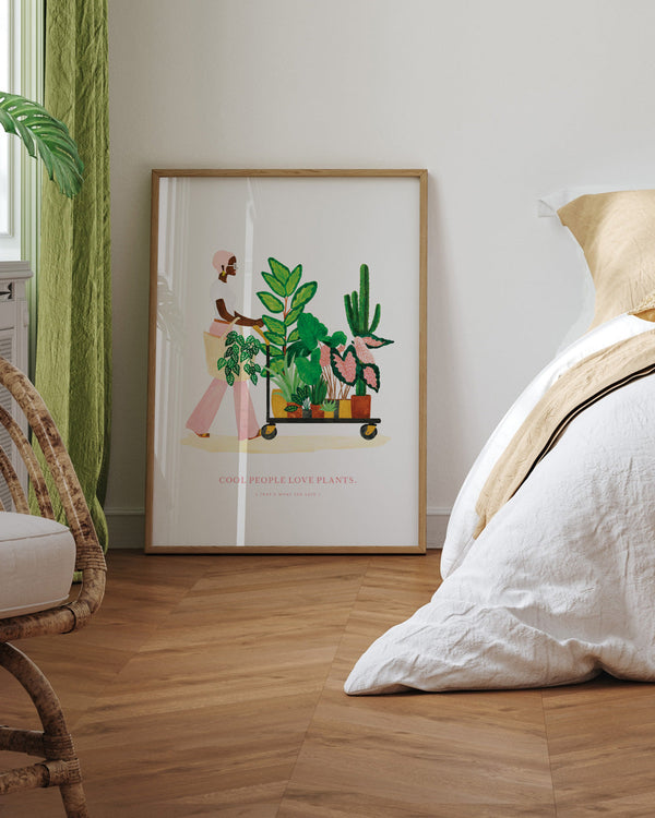 Girl Buying Plants - Poster
