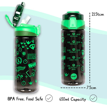 Gourde – Straw Bottle – Neon football