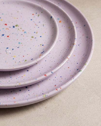 New Party Bread Plate 17cm Lilac