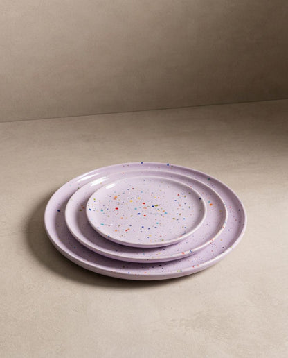New Party Assiette à pain 17 cm Lilas – assiette en grès faite main – Egg Back Home