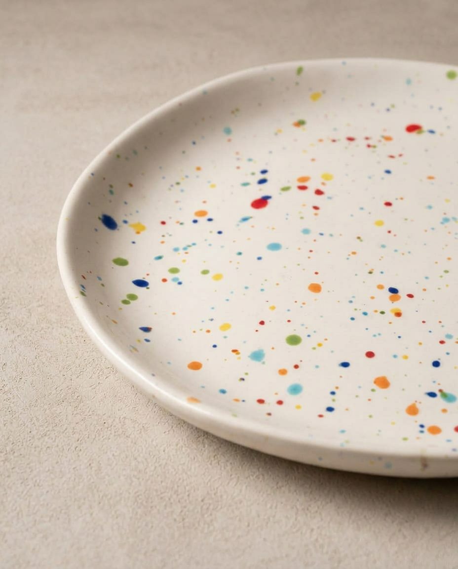 New Party Bread Plate 17cm - Mix 6 Pieces