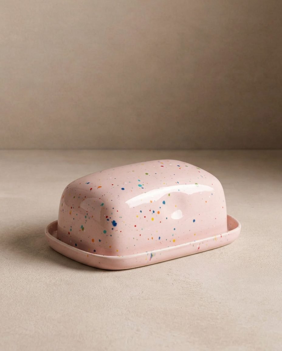 New Party Butter Dish Pink