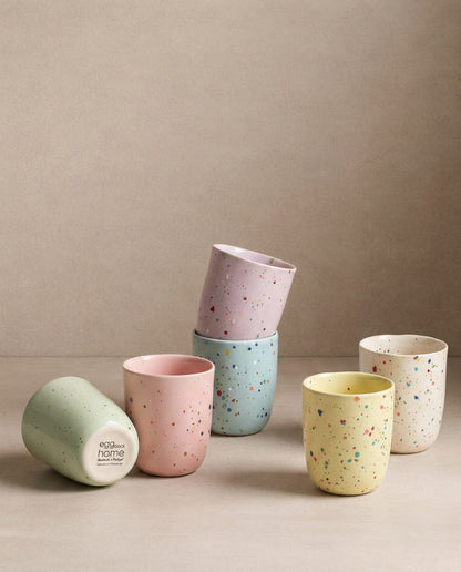New Party Medium Cup 220ml - Mix 6 Pieces