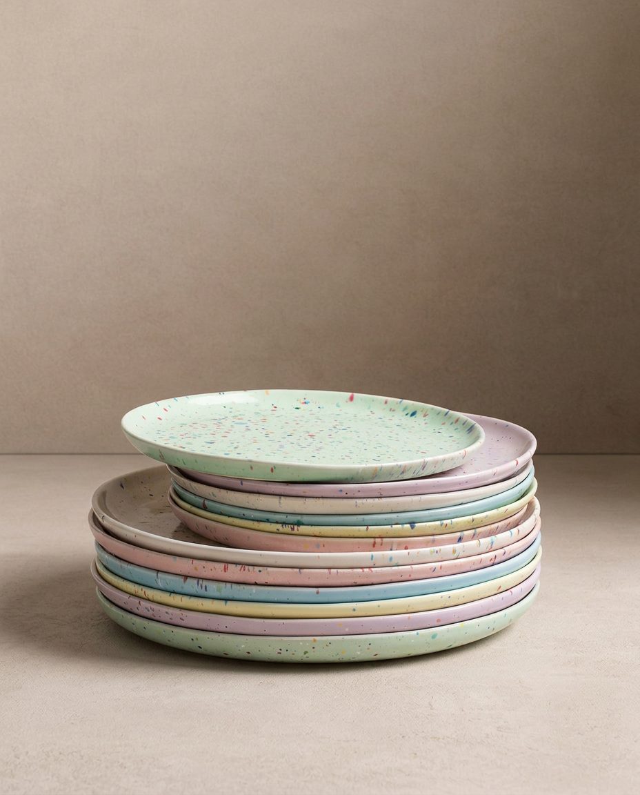 New Party Dinner Plate 27cm - Mix 6 Pieces