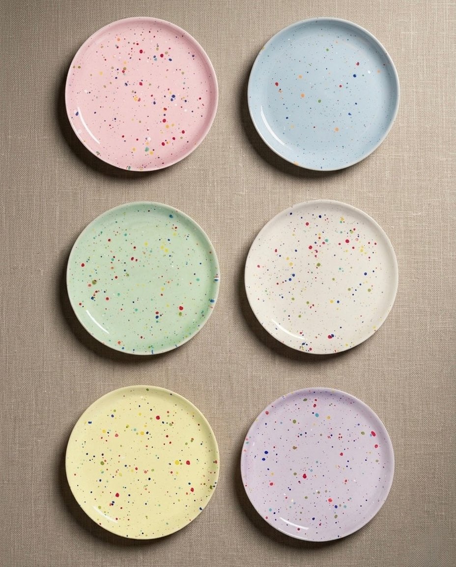 New Party Bread Plate 17cm Yellow