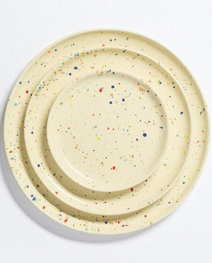 New Party Bread Plate 17cm Yellow