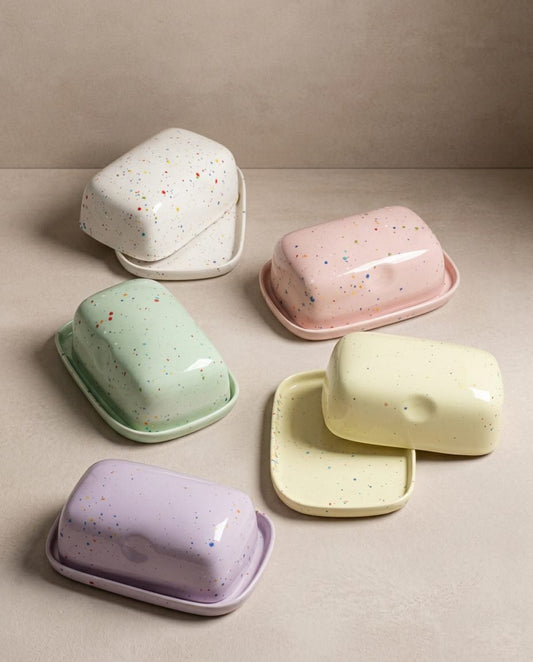 New Party Butter Dish Yellow