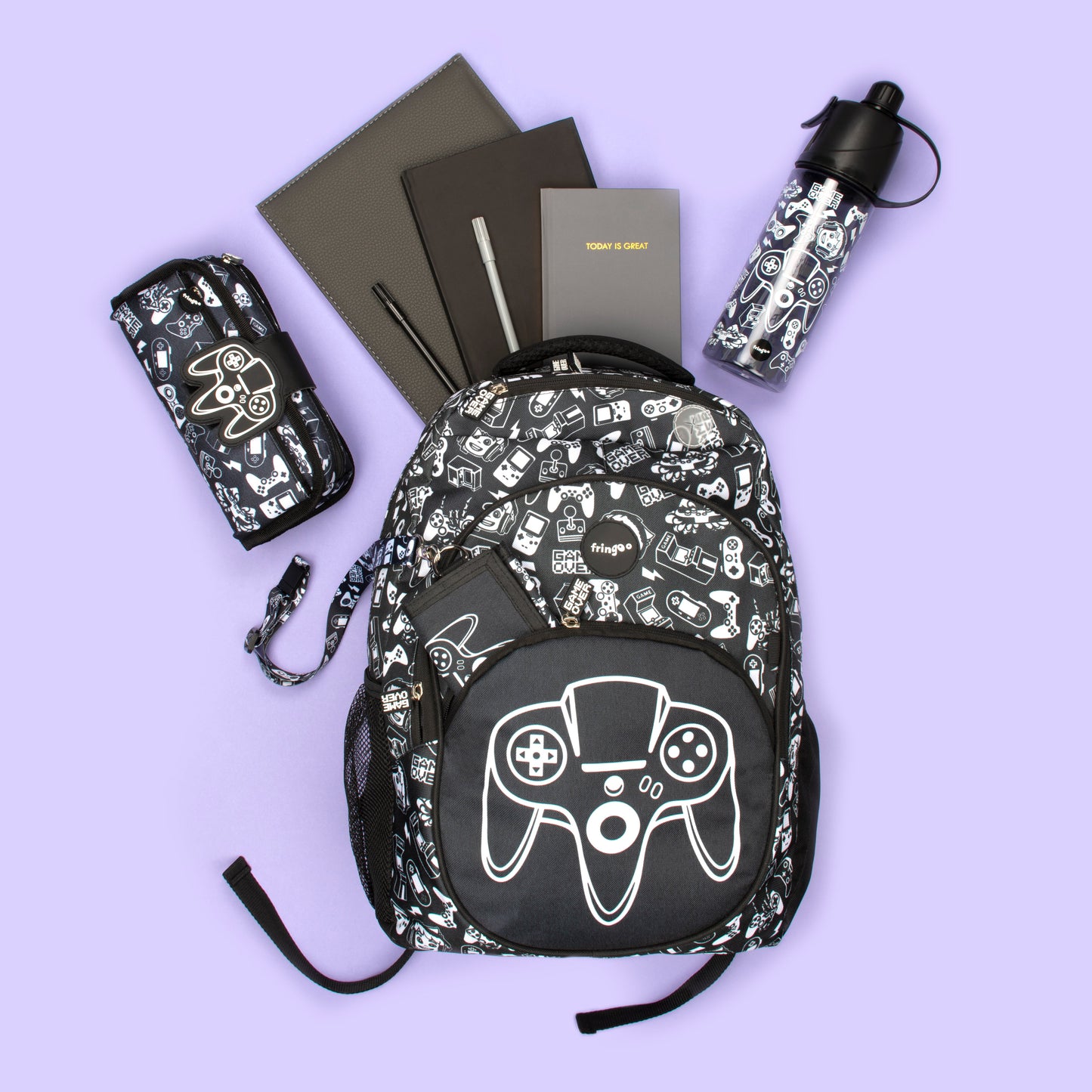 Trousse scolaire avec patch en silicone – Game On