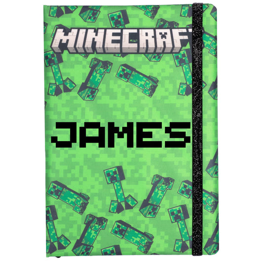 Personalized Minecraft Notebook - Green