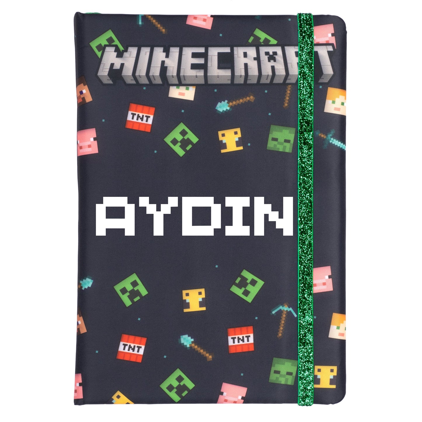 Personalized Minecraft Notebook - Black