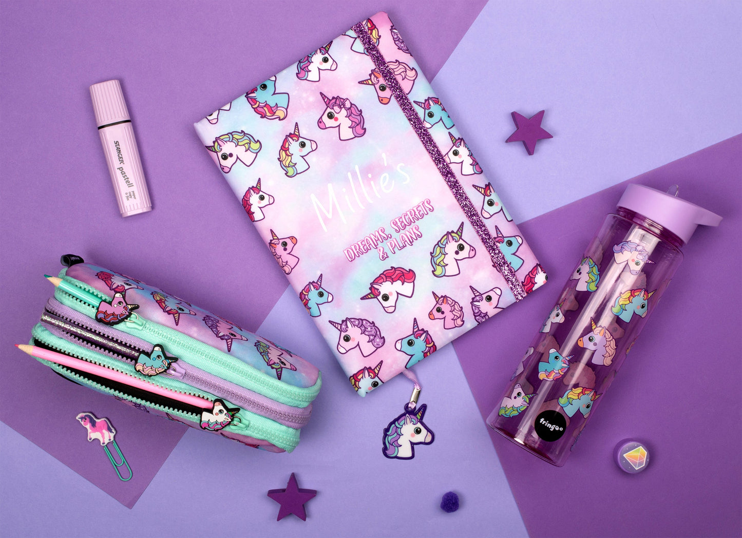 Carnet – pastel licornes