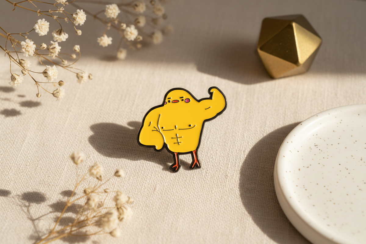 Gespierde gele eendenspeld
