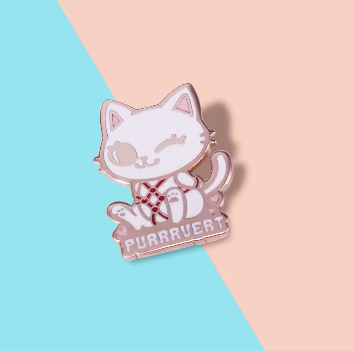 Broche de gato "Purrrvert"