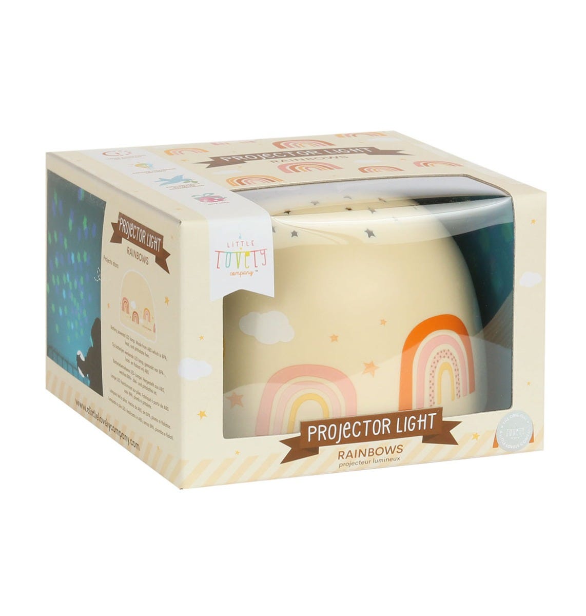 Veilleuse projecteur - Arcs-en-ciel – vue 7 – A Little Lovely Company