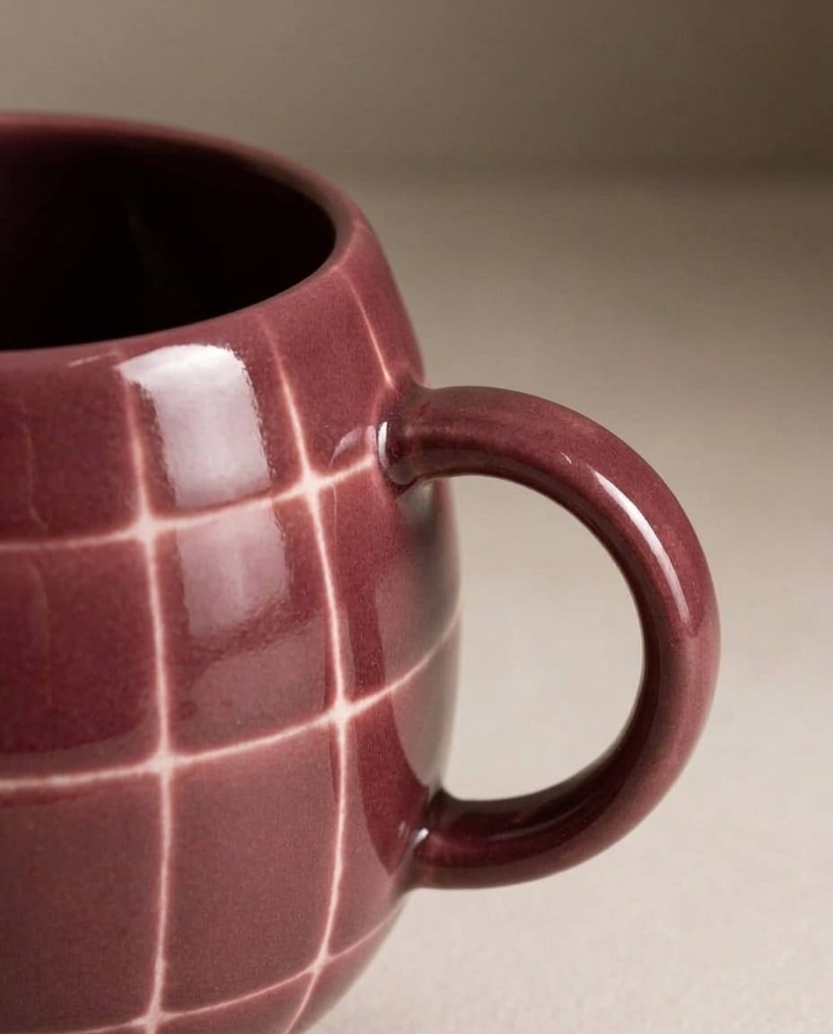 Mug Pool en grès – 250 ml – Bordeaux
