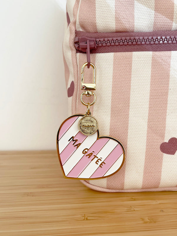 Porte-clés charm émaillé - ZOÉ