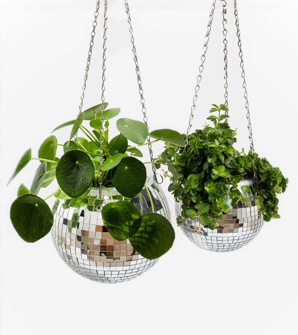Cache pot à plantes disco boule à facettes