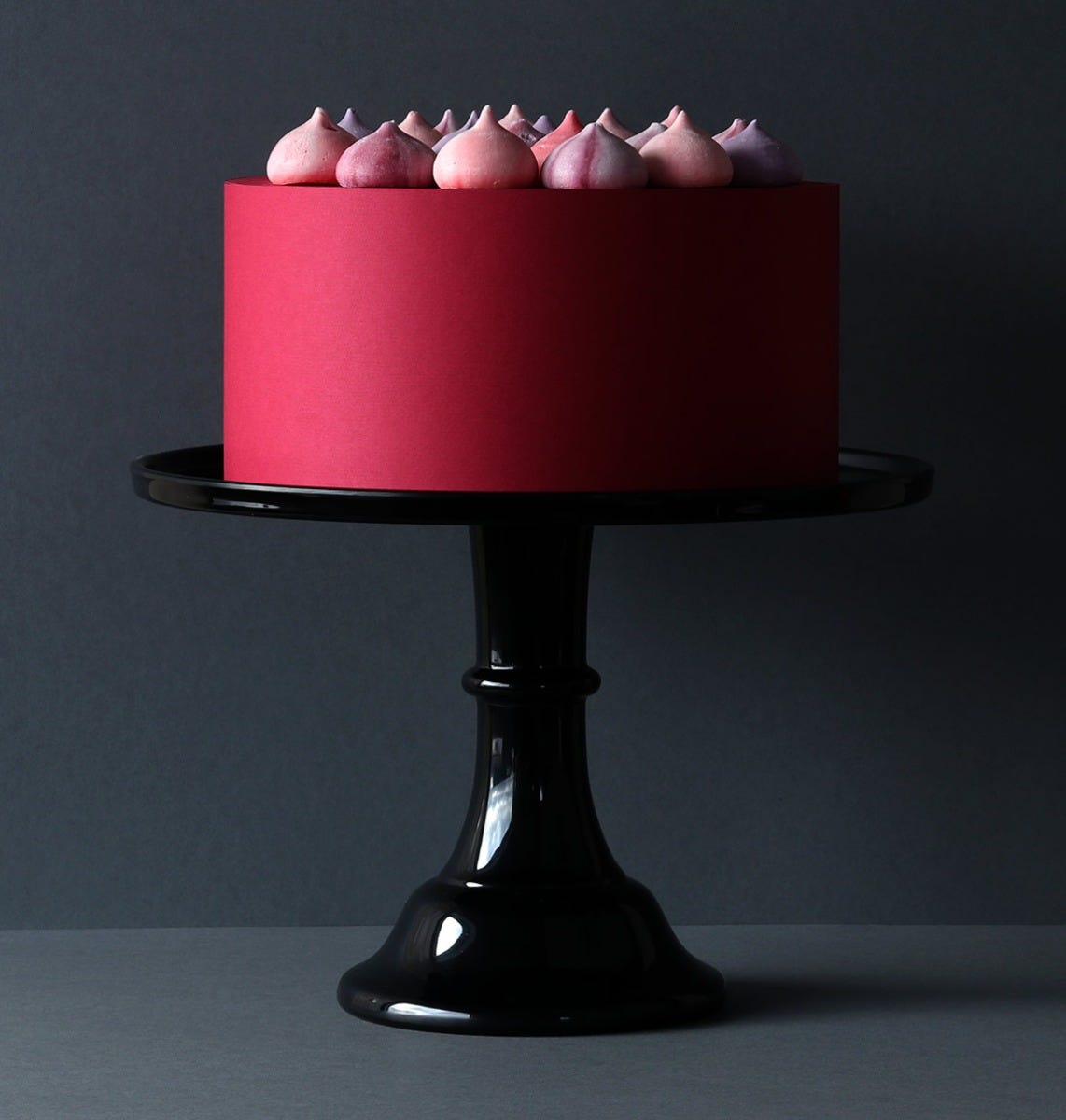 Présentoir à gâteau - grand format - noir