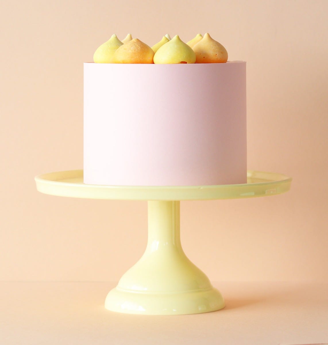 Présentoir à gâteau - petit format - jaune