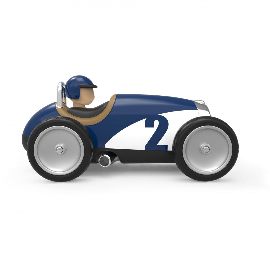 Blue racing car
