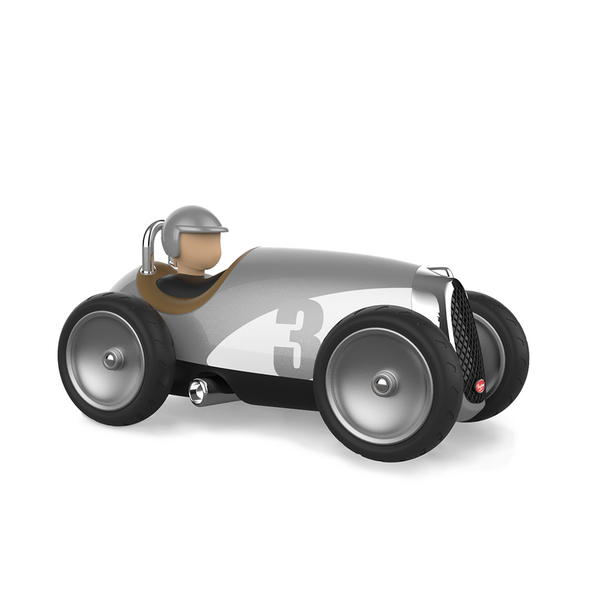 Coche de carreras de plata