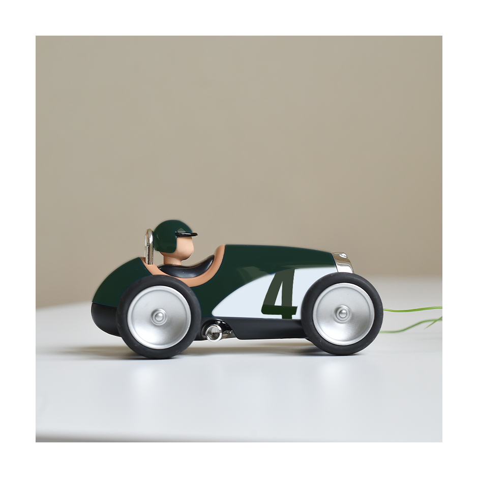 Green racing car